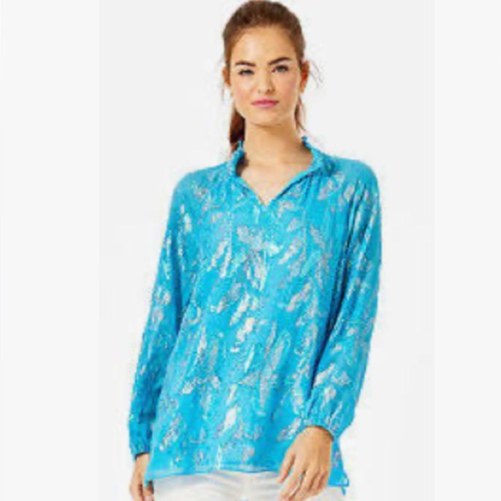 NWT Lilly Pulitzer Galiana silk top